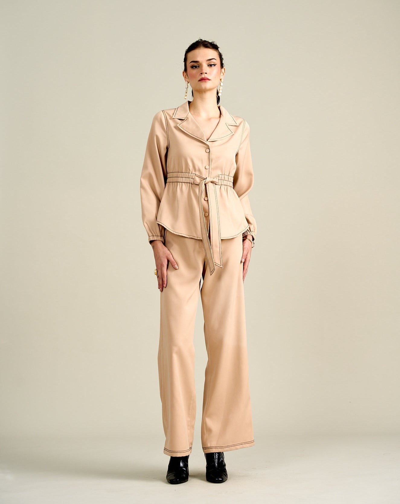 Royal Beige Jacket Top