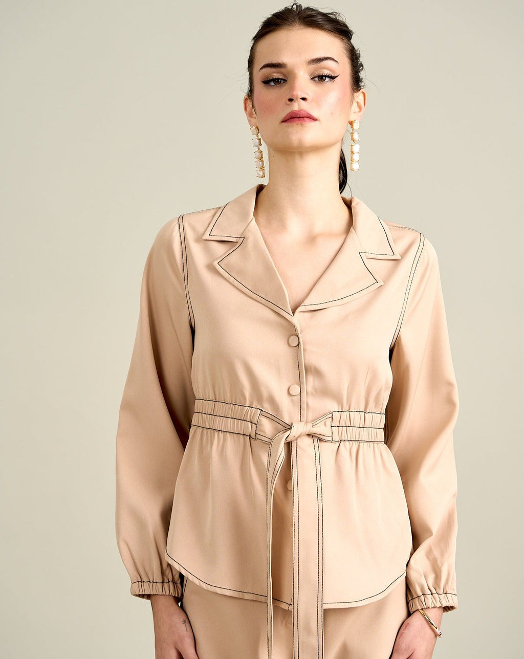 Royal Beige Jacket Top