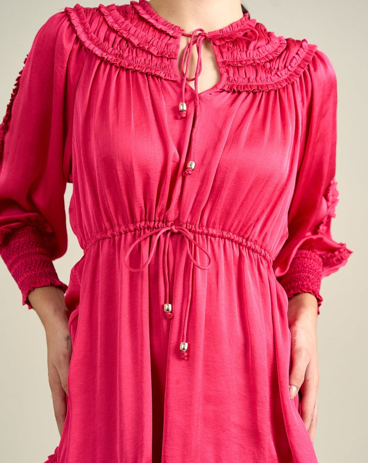 Tushita Mehta In Our Ella Pink Satin Dress