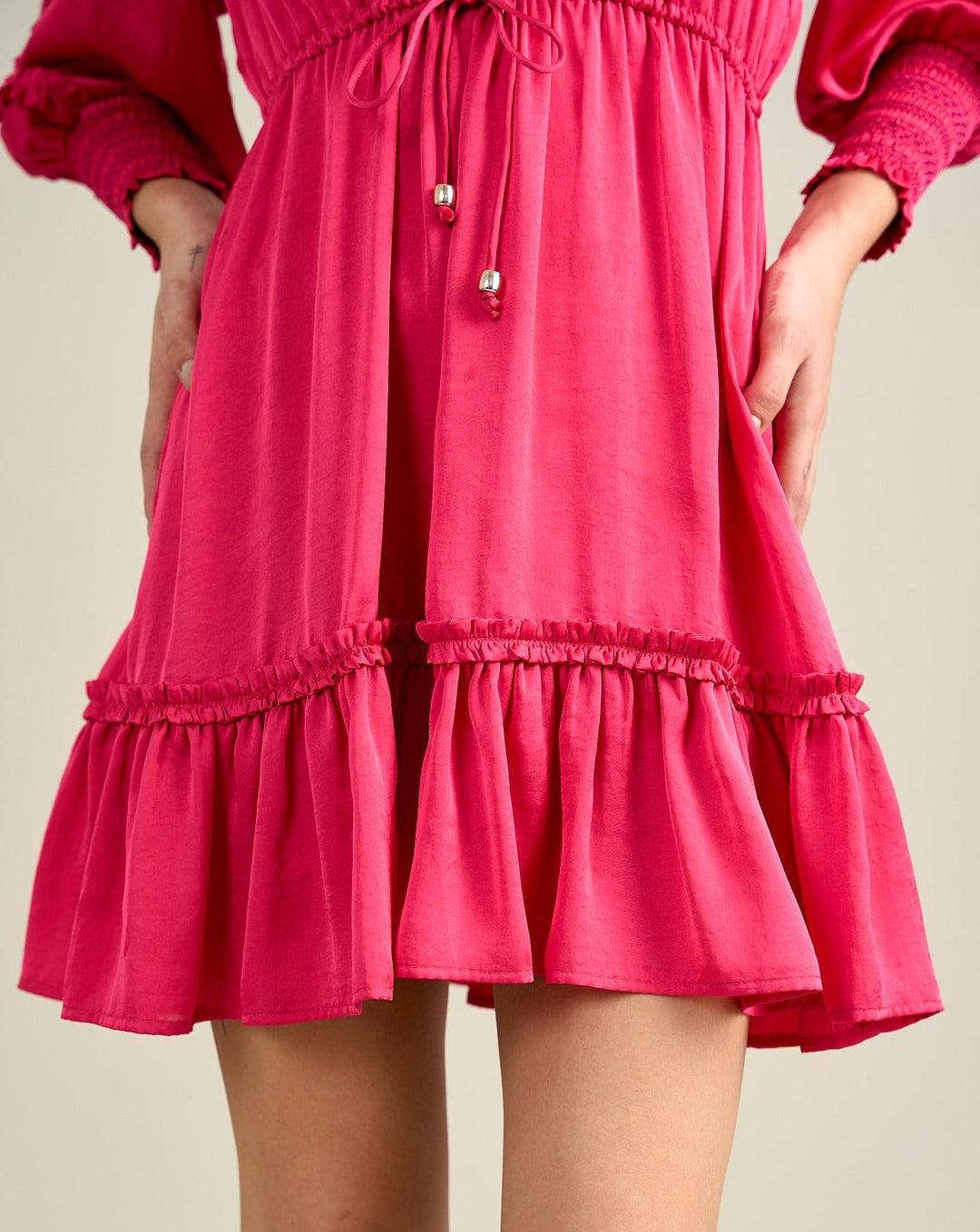 Tushita Mehta In Our Ella Pink Satin Dress