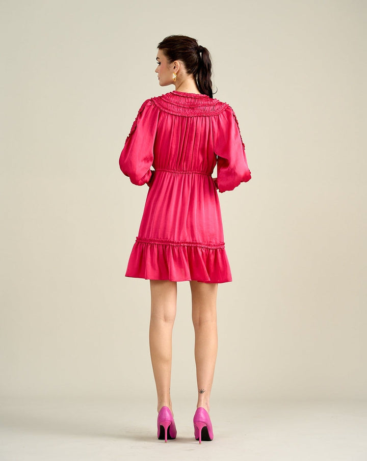 Tushita Mehta In Our Ella Pink Satin Dress