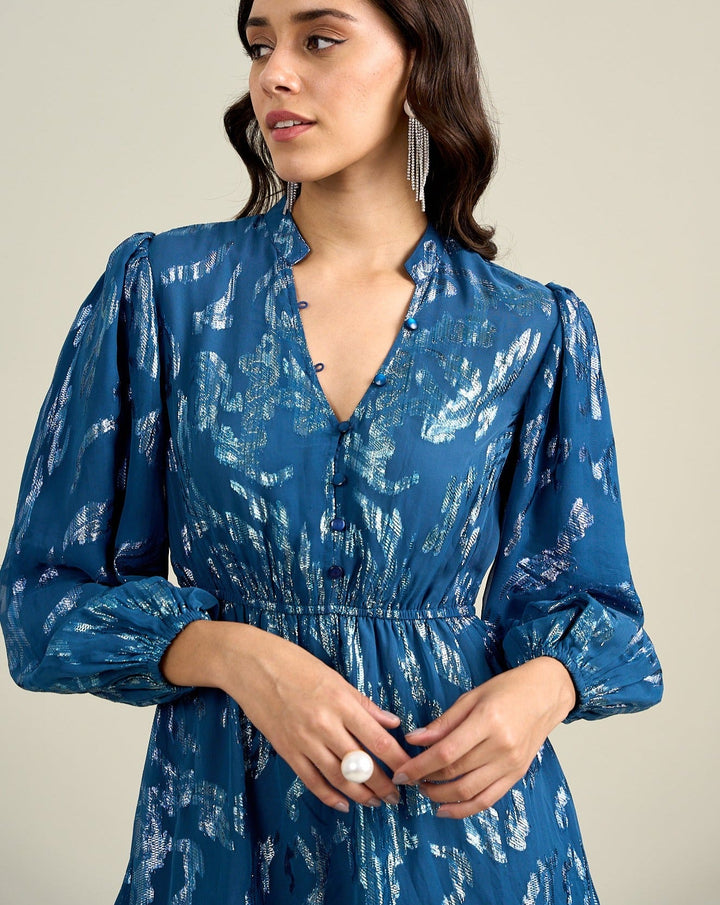 Sapphire Lurex Dress