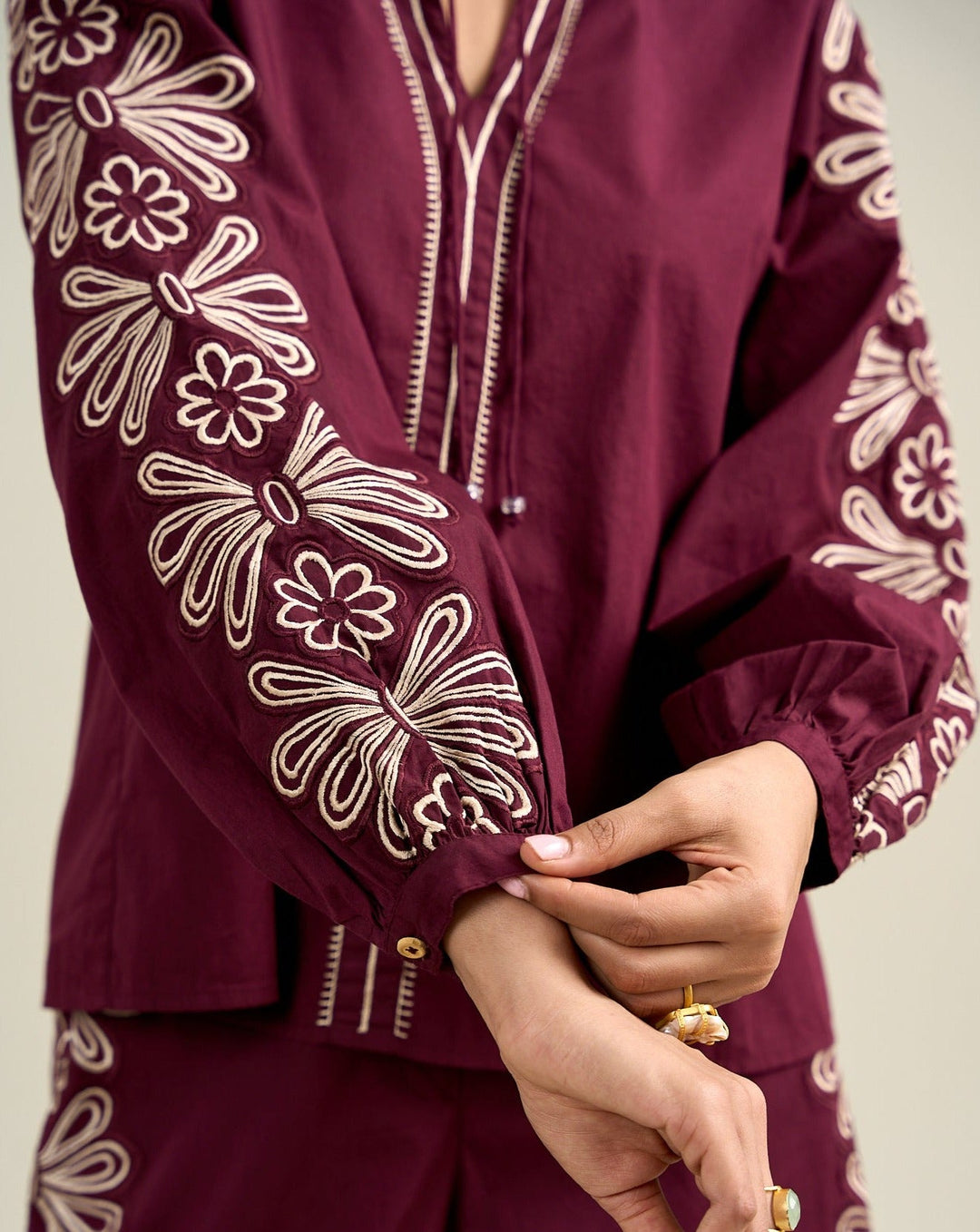 Saanchi Gilani In Our Kate Wine Top