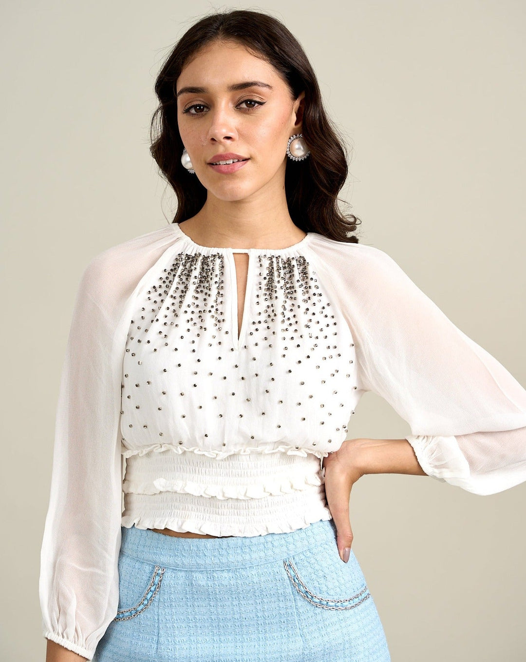Freya Smocking Top