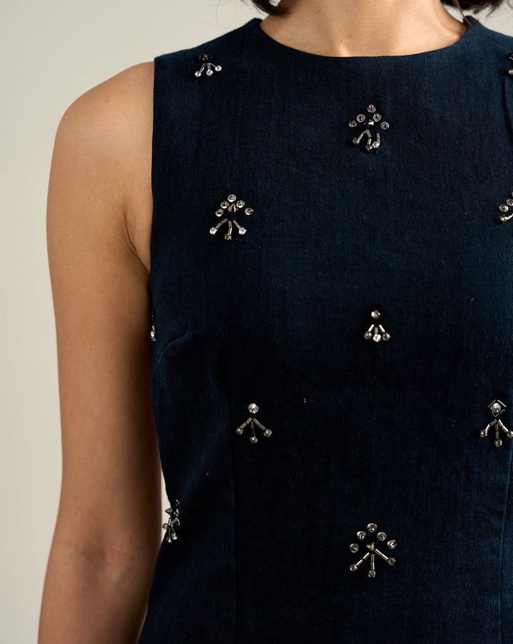 Divya Boppana In Our Laura Black Dress
