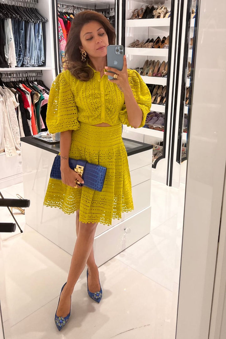 Nriti Shah In Our Thea Lime Dress