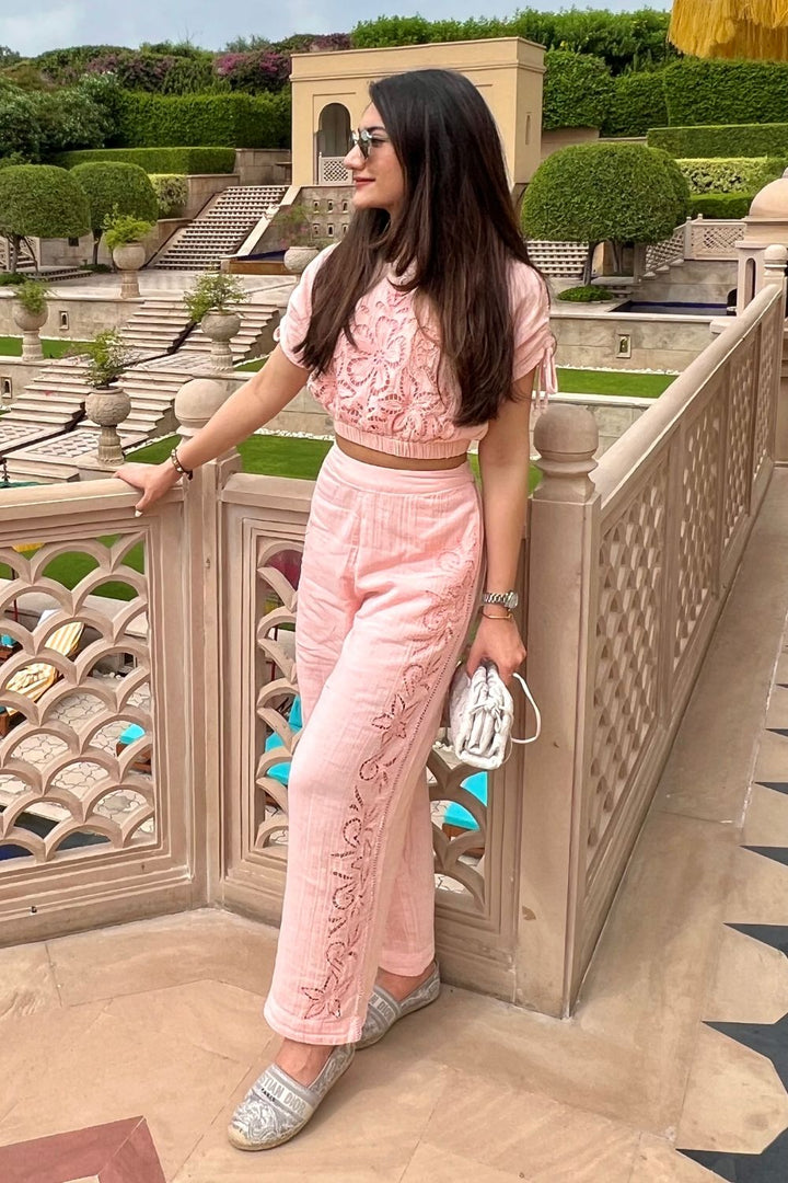 Tushita Mehta In Our Pink Blossom Pants