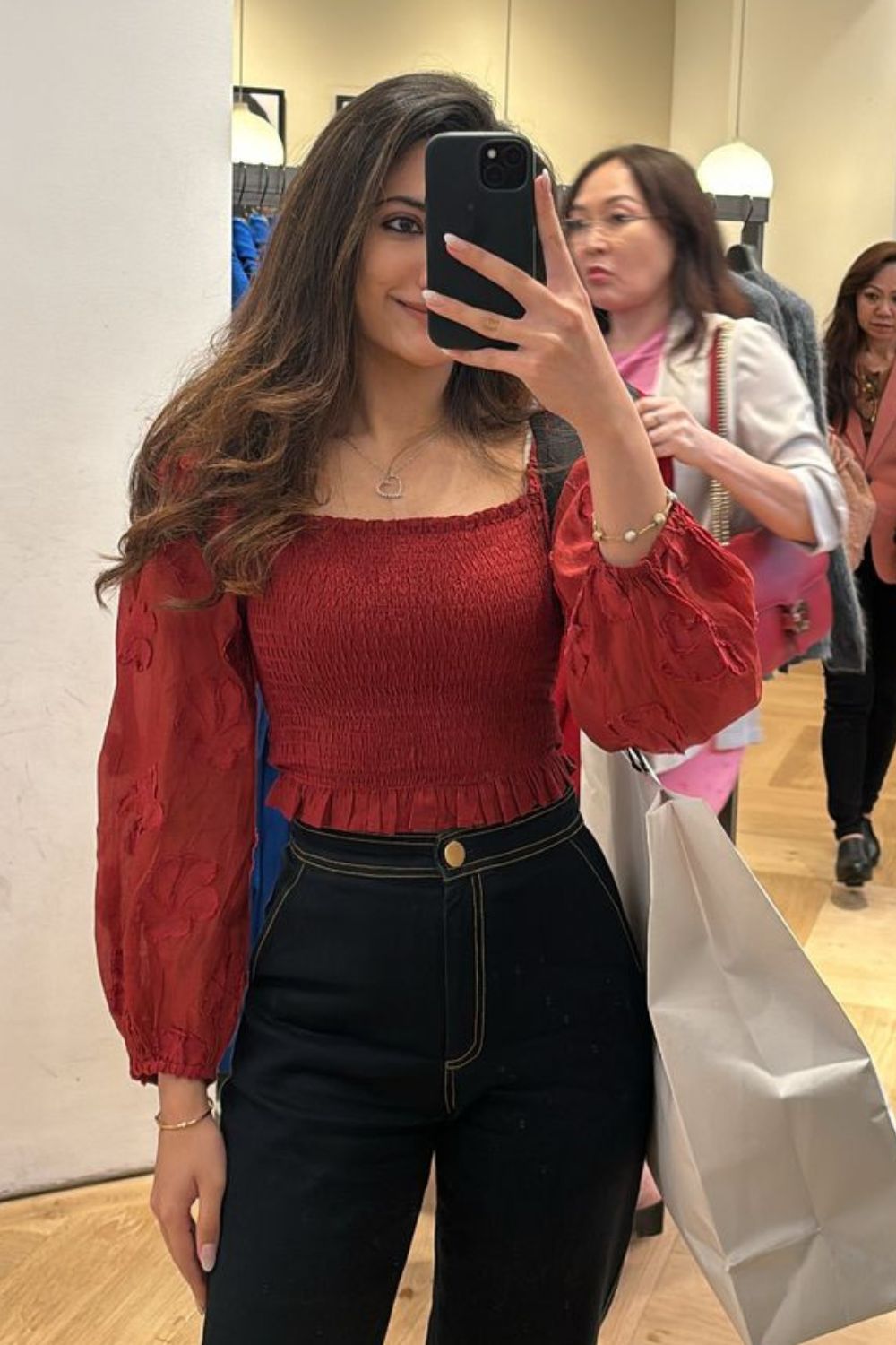 Audrey Jacquard Top