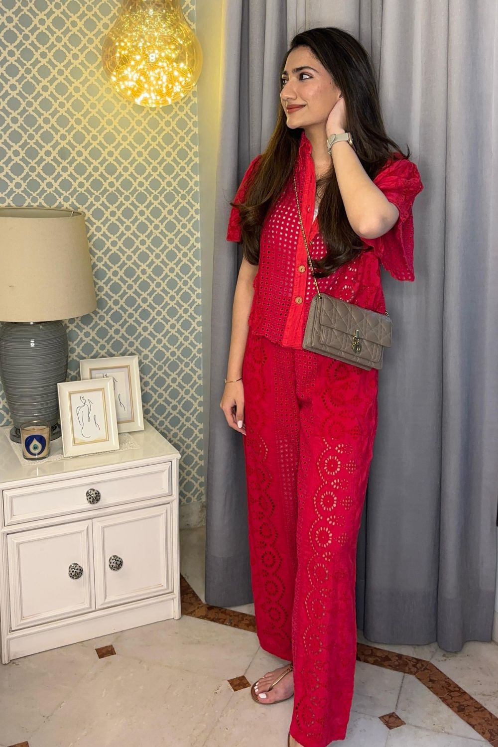 Tushita Mehta In Our Elsa Schiffli Top