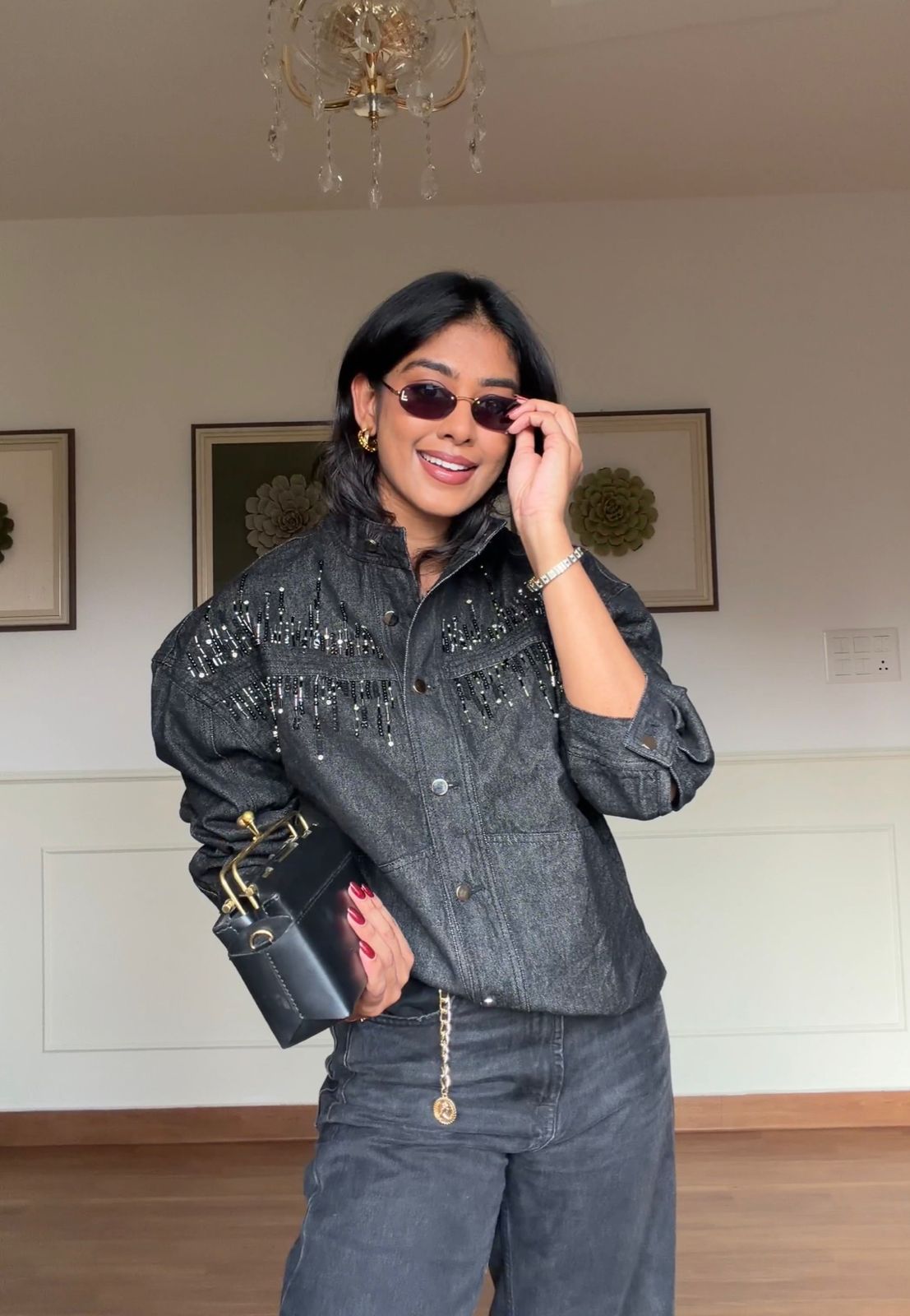 Divya Bhopana in our Kristine Oversized Jacket
