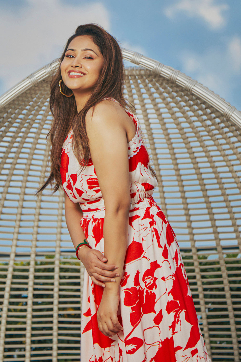 Sanjan Batra In Our Lina One Shoulder Top