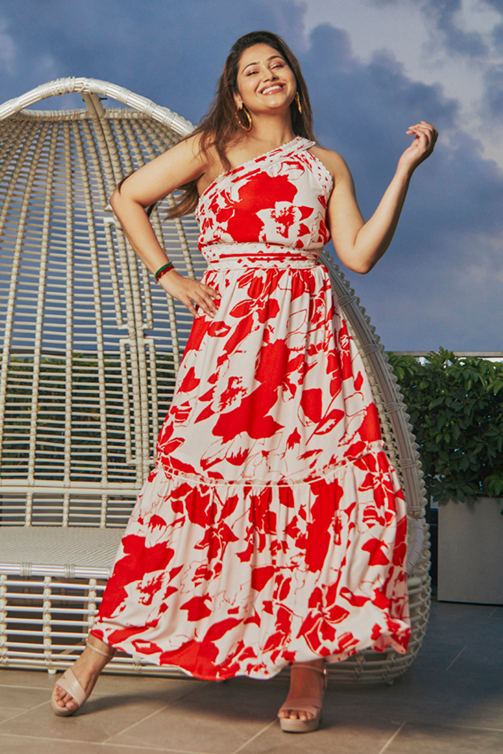 Sanjan Batra In Our Lina One Shoulder Top