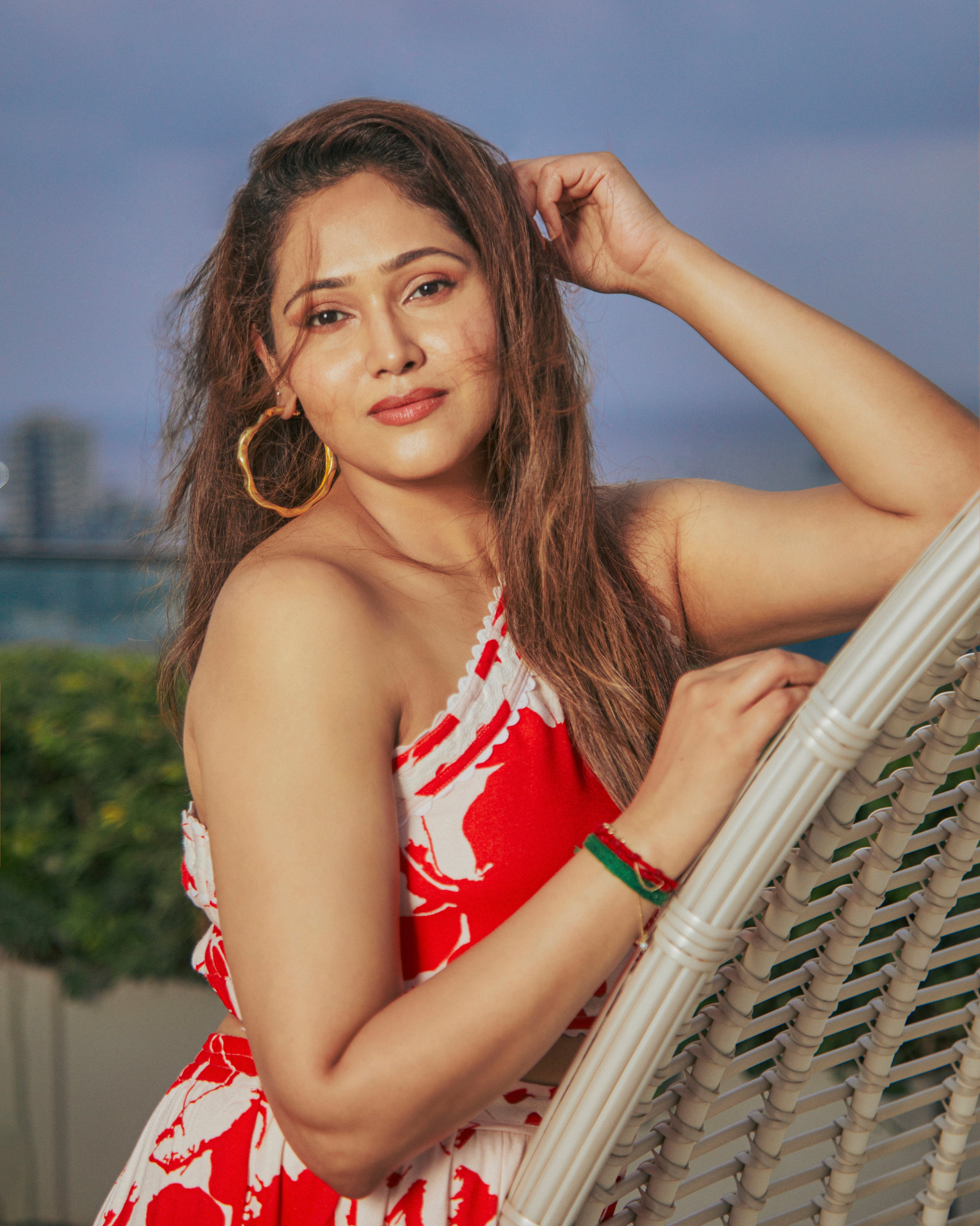 Sanjan Batra In Our Lina One Shoulder Top